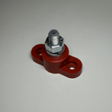 JB3816RD 250A Single Insulated Terminal Stud, 3/8 - 10mm - RED