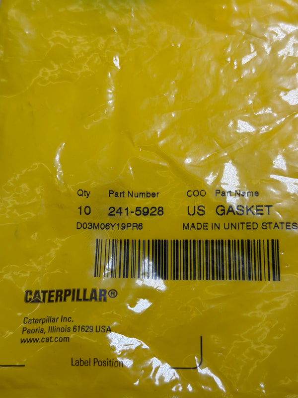 241-5928 Two-Hole Flange Gasket, 1.2mm Thick, 16 pieces - Genuine CAT Part