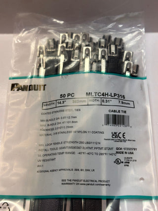 PANDUIT Pan-Steel® MLTC4H-LP316 Cable Tie 50pce