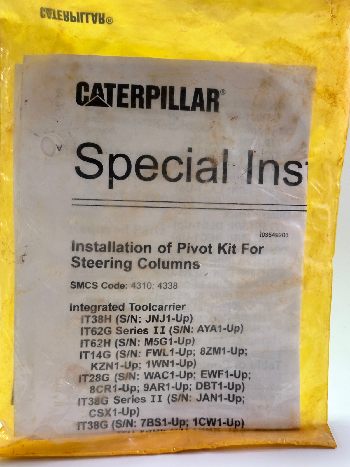 CAT 323-3467 Genuine Pivot Kit