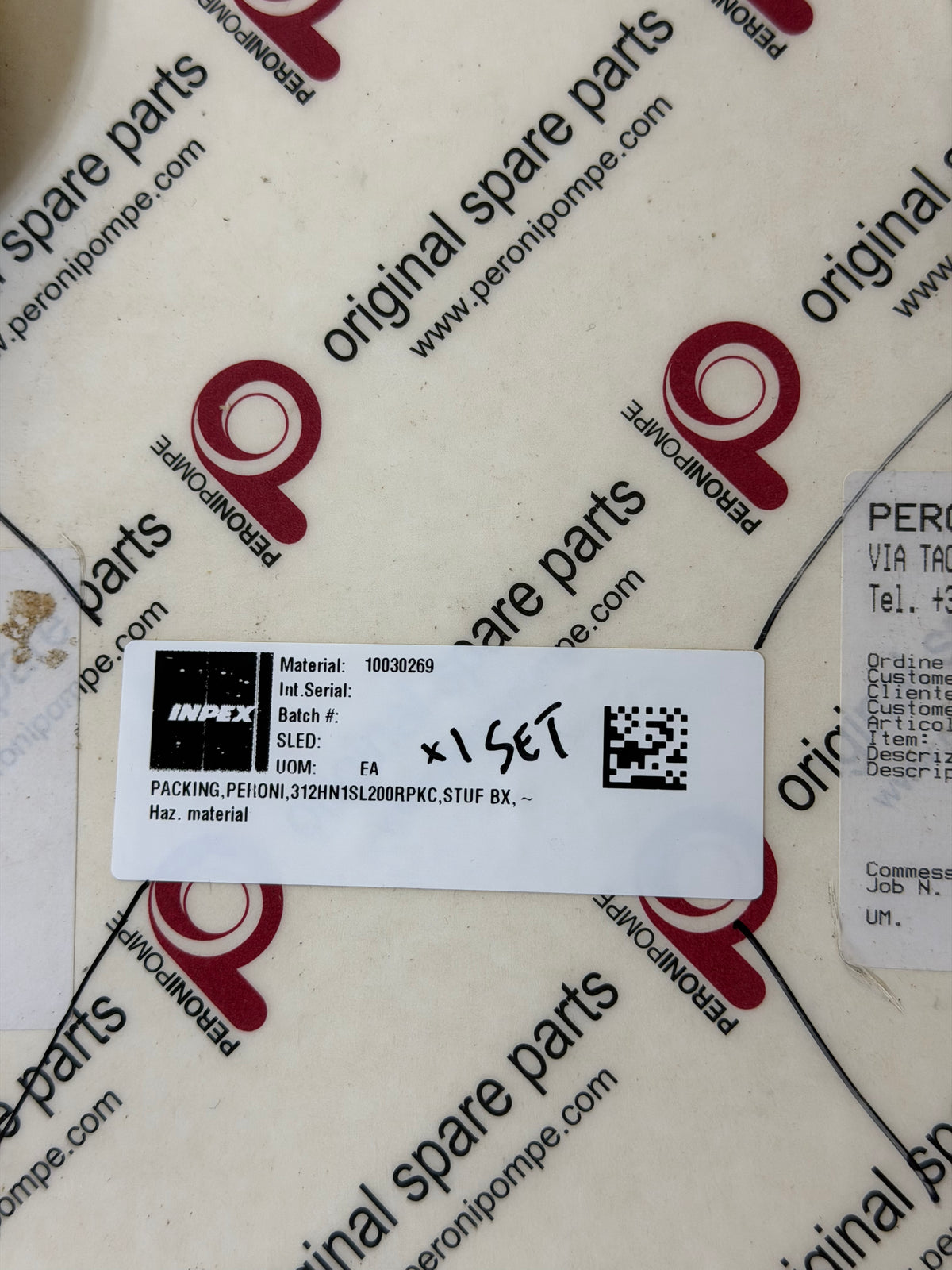 Peroni Pompe 312HN1SL200RPKC Rear Packing Kit – 4G006