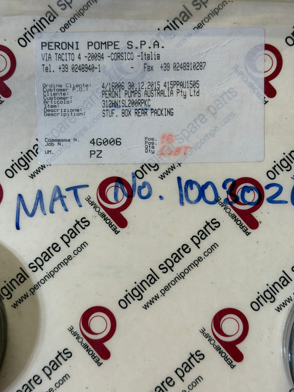 312HN1SL200RPKC Rear Pack (4G006), Original Peroni Pompe Parts