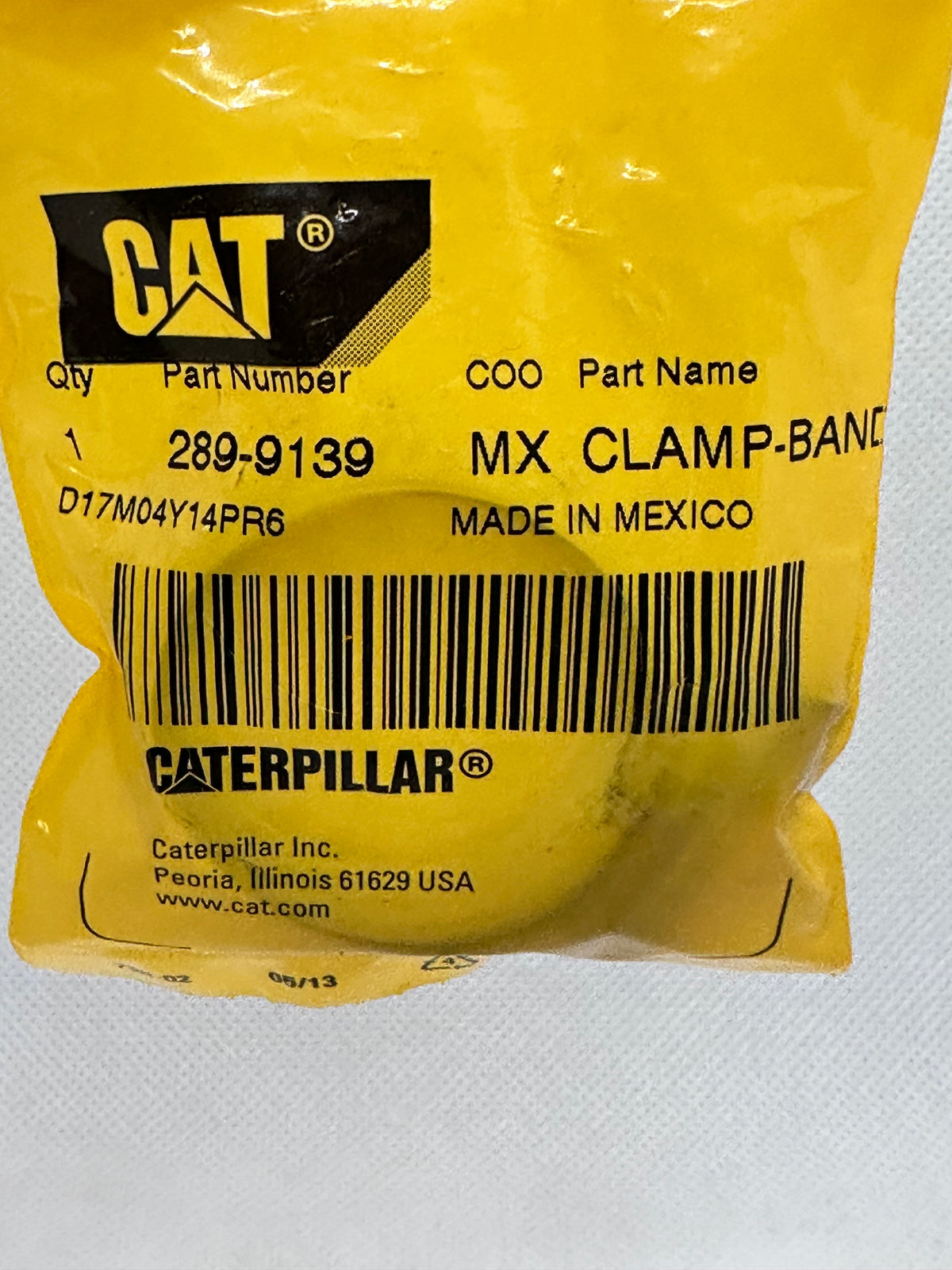 CAT 289-9139 Spring-Liner Band Clamp, 28mm Minimum ID