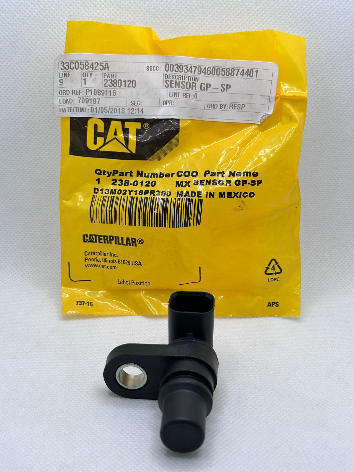 CAT 238-0120 24V Active Differential Hall Effect Speed Sensor