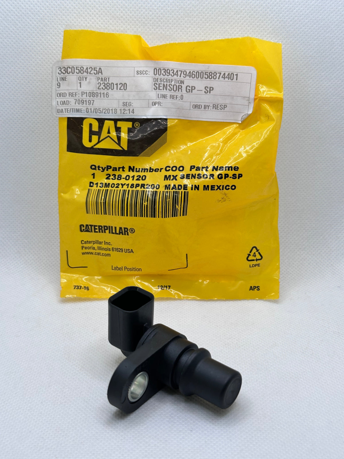 CAT 238-0120 24V Active Differential Hall Effect Speed Sensor