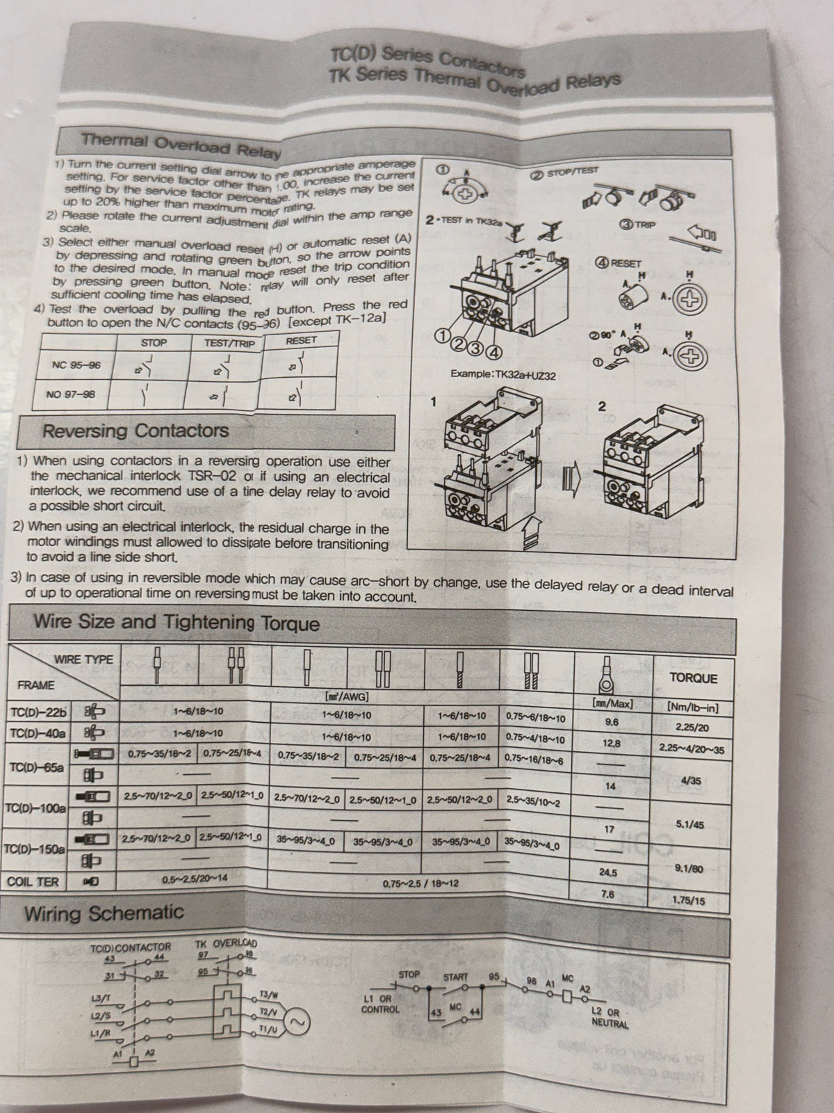 Terasaki TK-63a Thermal Overload Relay 45-65A — 820748