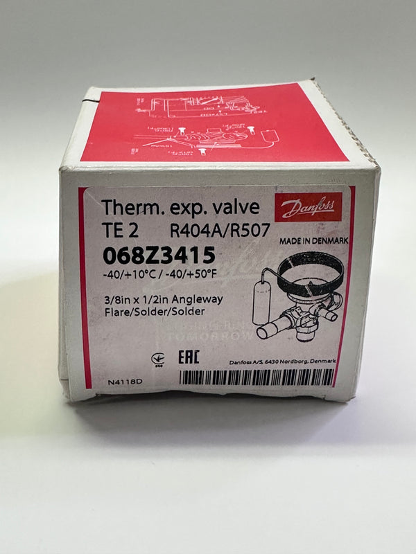 068Z3415 Thermal Expansion Valve 3/8" x 1/2" Angleway Flare/Solder/Solder