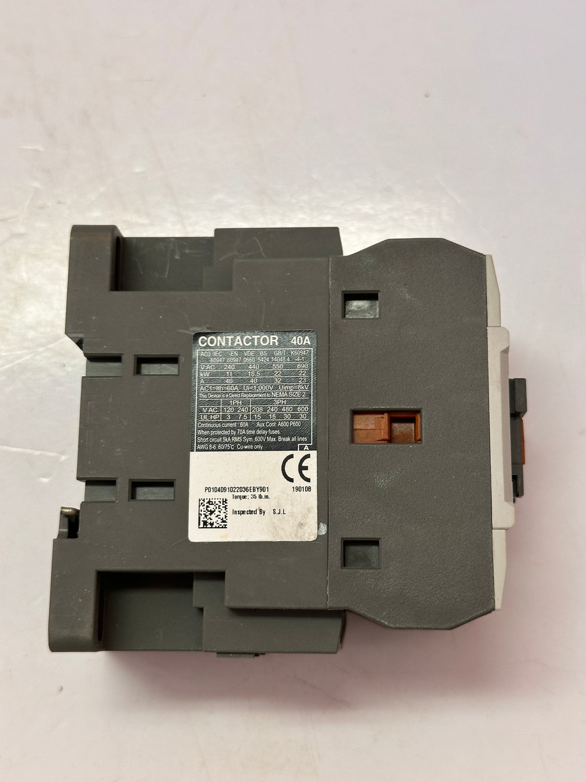 Terasaki TC-40a 3-Pole Contactor – Listed 110 V AC, 2NO + 2NC Aux