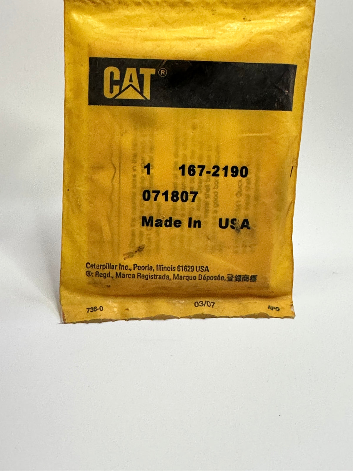 Caterpillar CAT 167-2190 Genuine Hydraulic Cylinder Buffer Seal — 45 mm