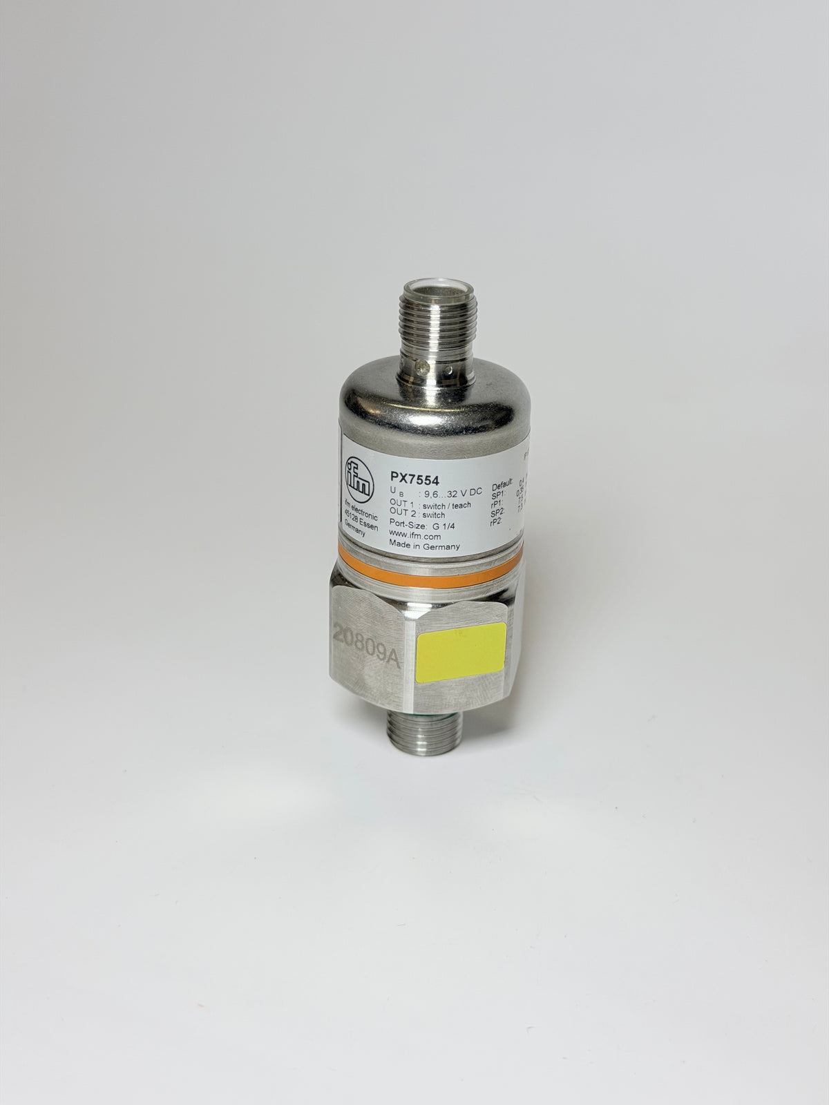 ifm PX7554 Pressure Sensor with Ceramic Measuring Cell - PP-010-RBG14-QFPKG/US/ /V