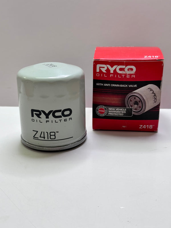 Ryco Z418 Oil filter with Anti-Drain Back Valve