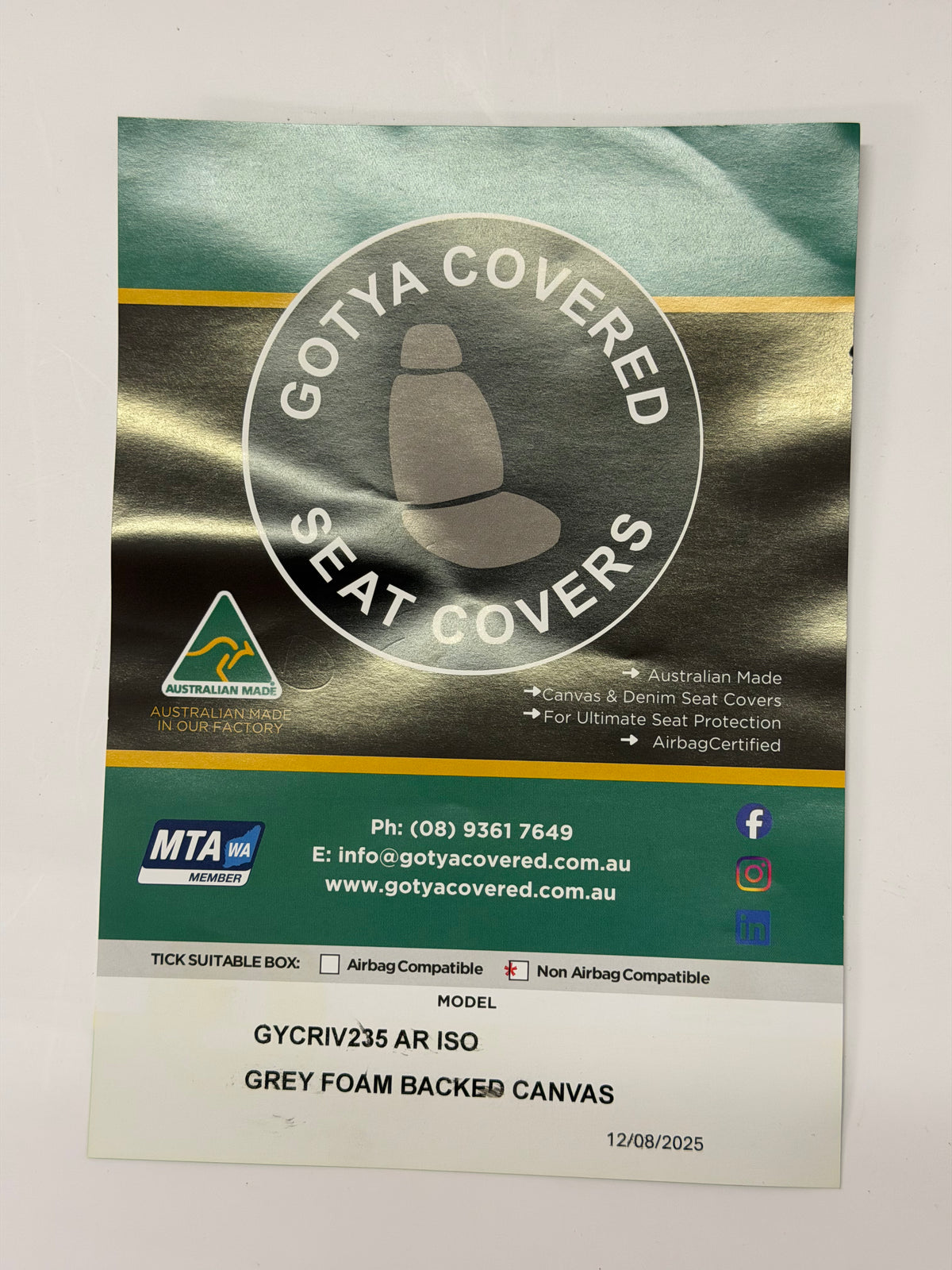 Gotya Covered Seat Covers GYCRIV235 AR ISO 7 Piece Rear Seat Covers