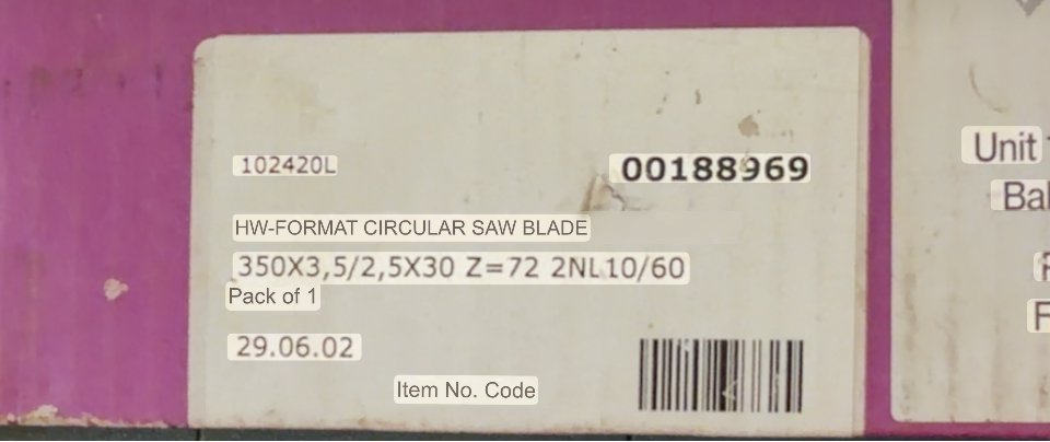 Leuco 102420L Left Sided Circular Saw Blade