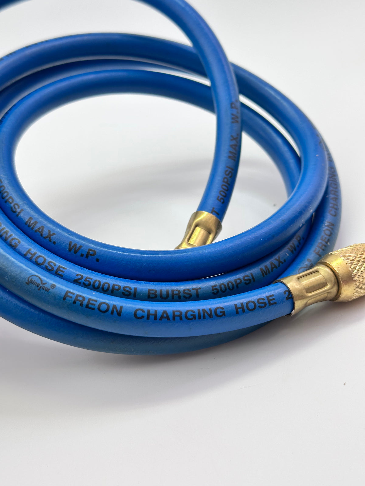 Jayair TO172B Blue R12 A/C Charging Hose — 6 ft, 1/4"