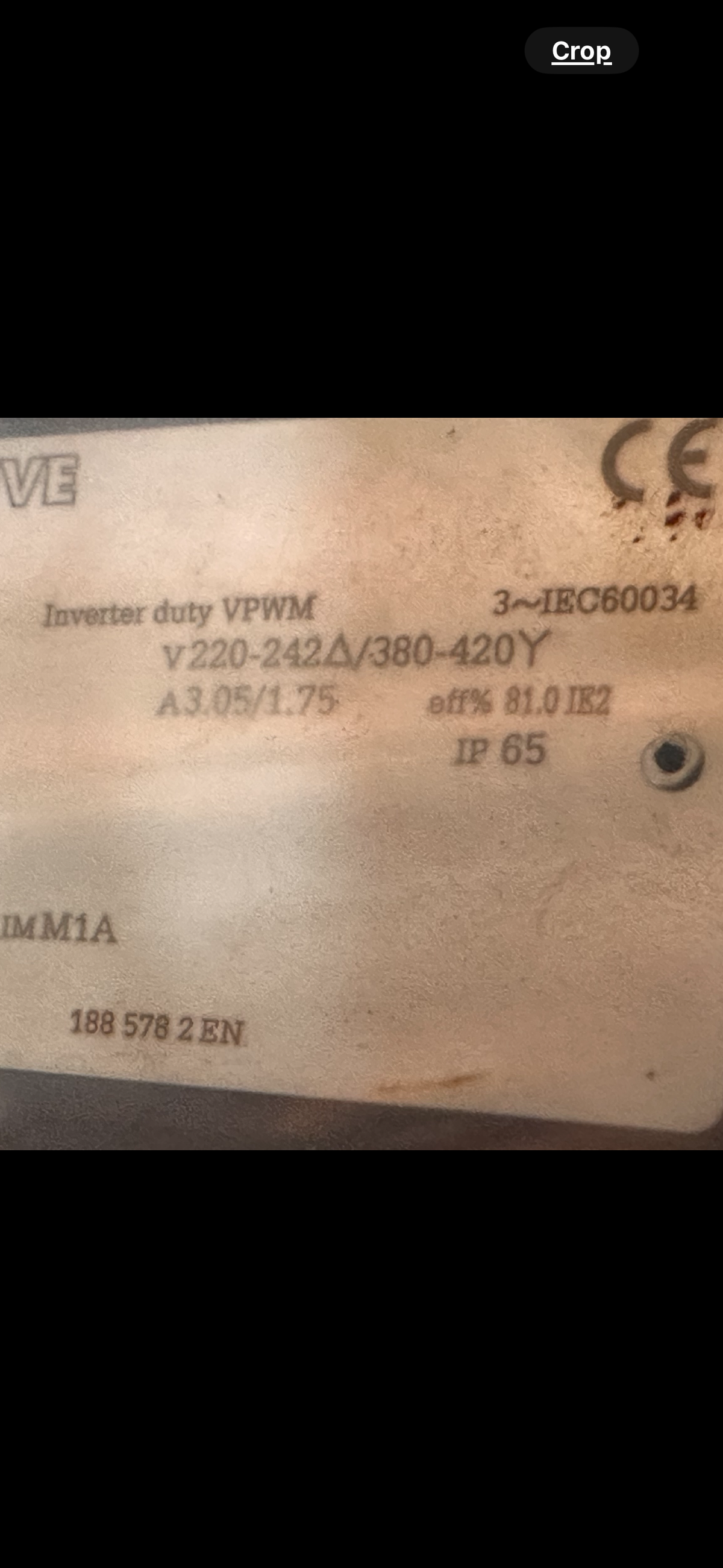 SEW K37 DRE80M4/DH Helical Bevel Gear Motor — 0.75 kW