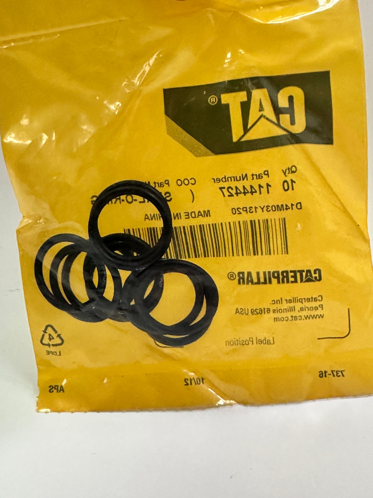 CAT 114-4427 Genuine HNBR O-Ring, 78A – Bag of 10