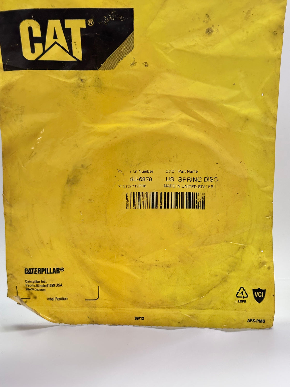CAT 9J-6379 Disc Spring — Hydraulic Tank Application