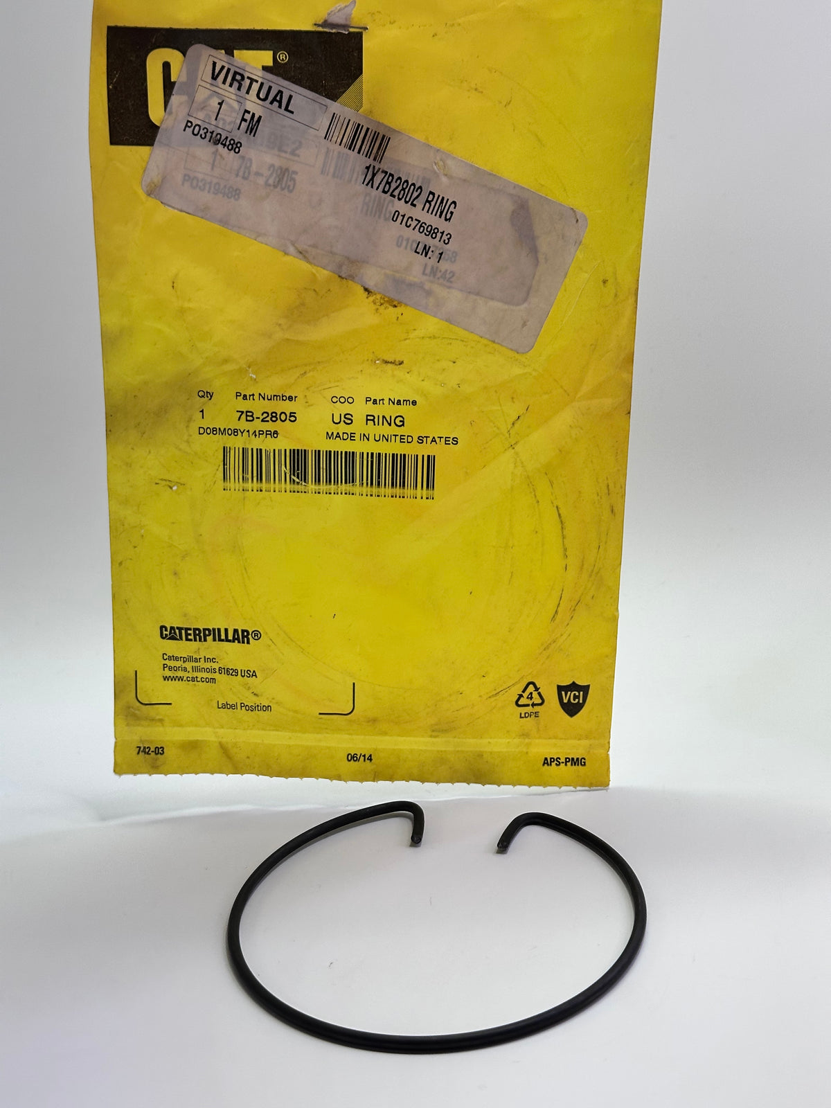 CAT 7B-2805 Genuine #12 Inner Lock Ring