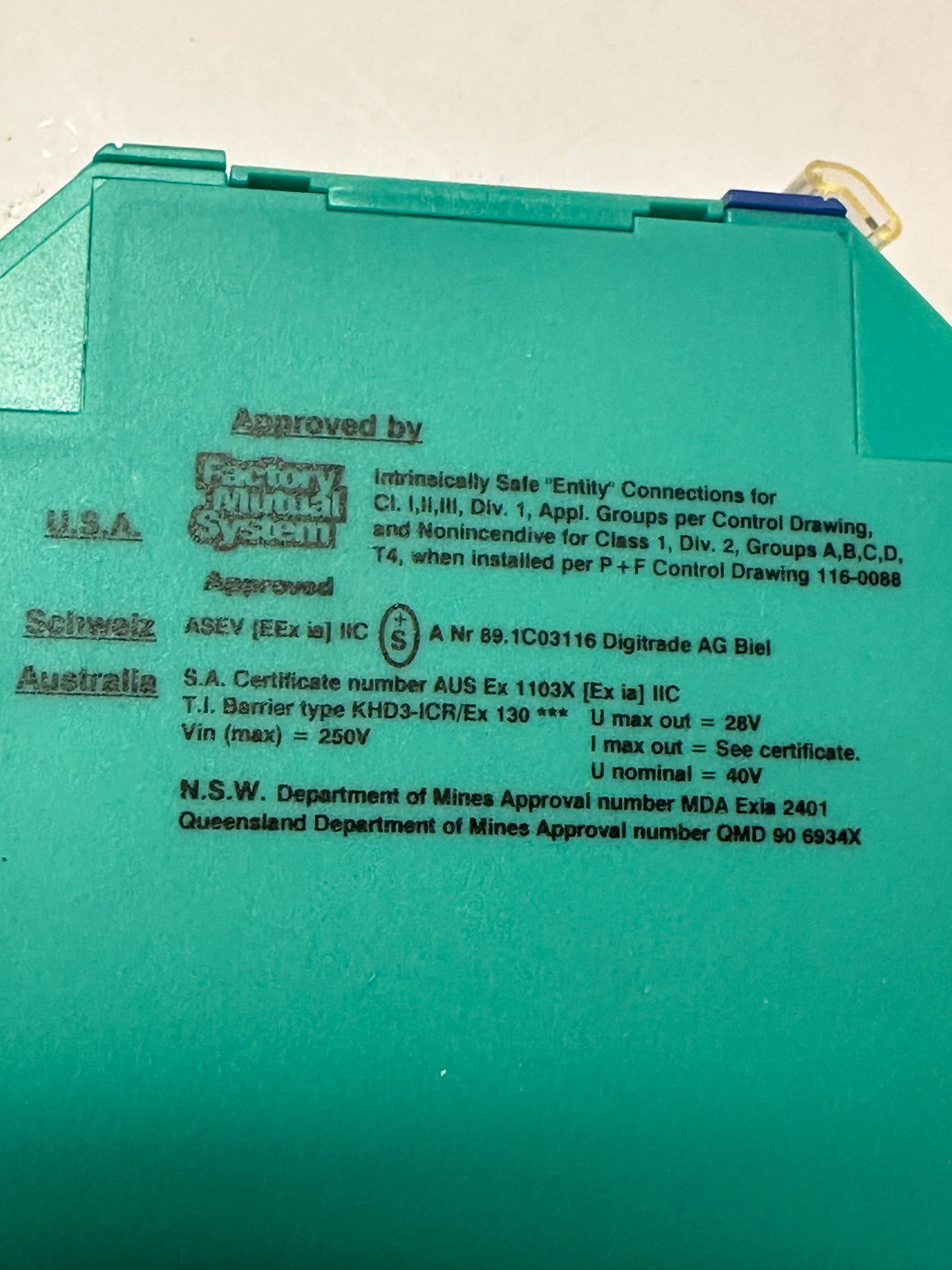 Pepperl+Fuchs KHD3-ICR/EX-130-300 Isolated Repeater — Model to Confirm