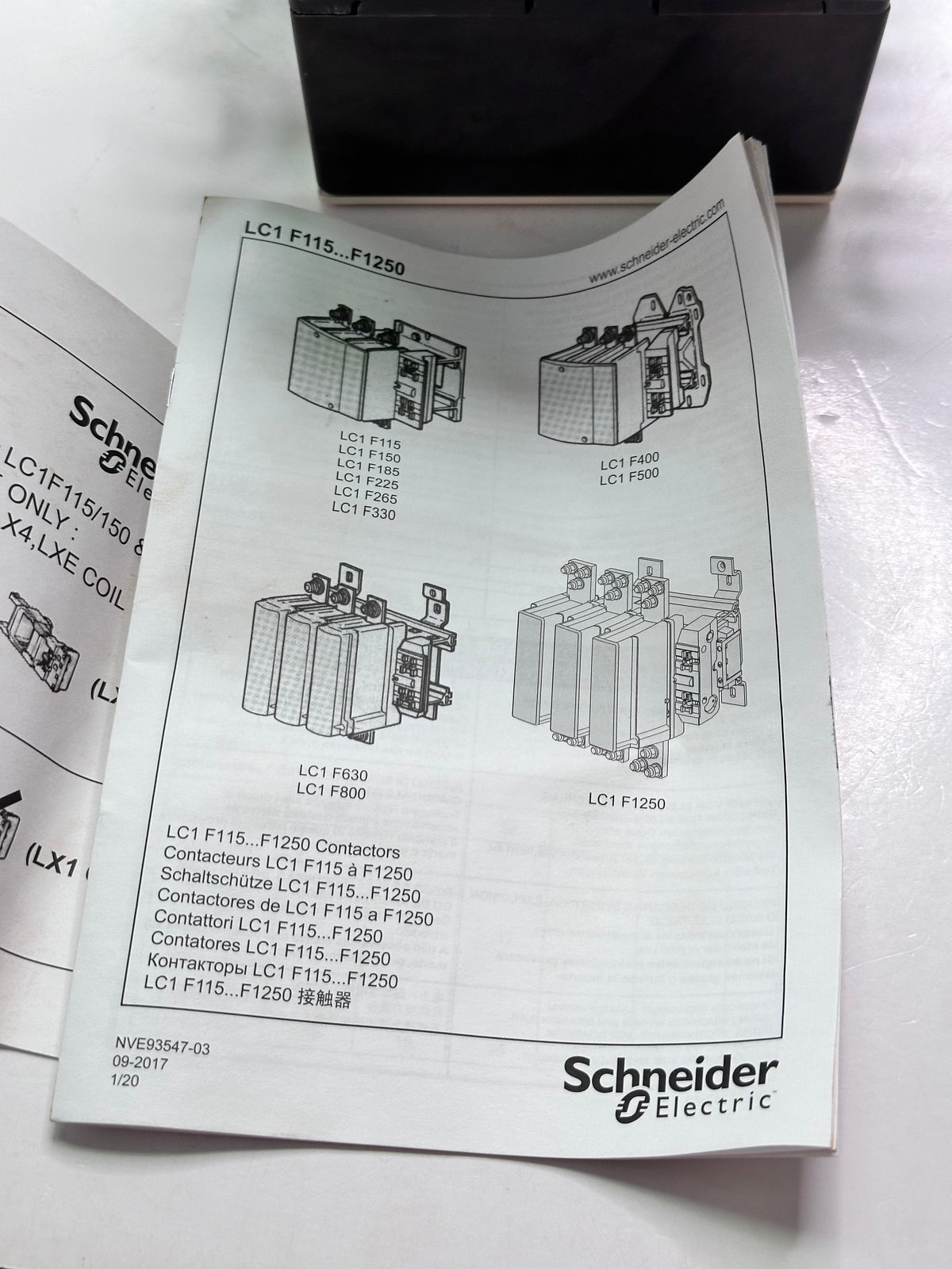 LC1F185 Contactor TeSys F,3P(3NO), AC-3, <=440V 185A without coil