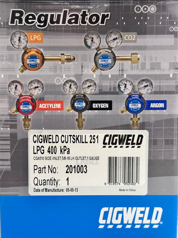 Cigweld Cutskill 251 LPG Regulator 400 kPa