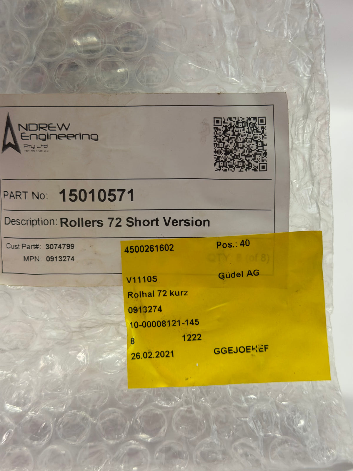 0913274 Roller 72 Short Version (3HAC035460-001
