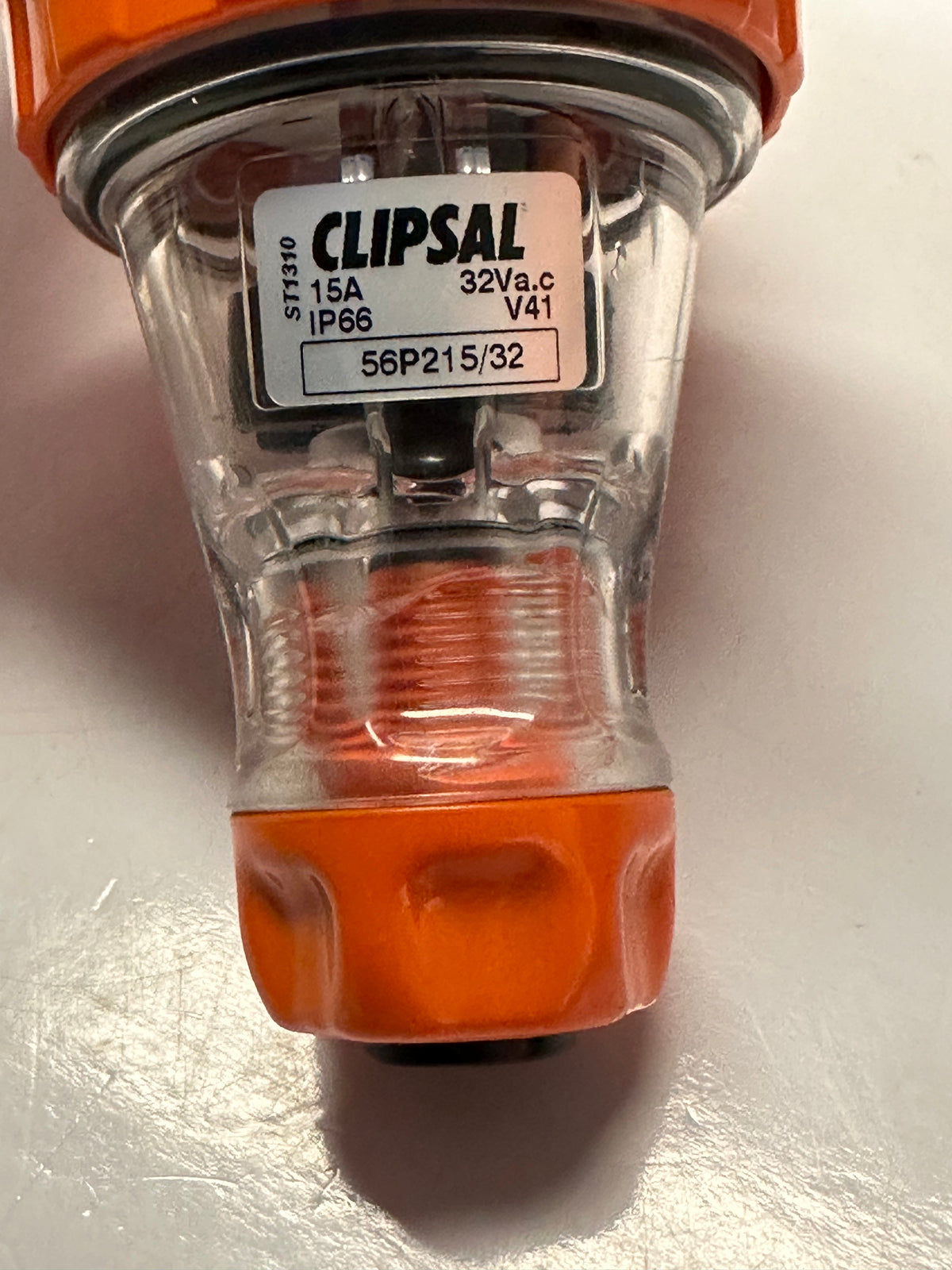 Clipsal 56P21532-EO 56 Series Flat 2 Pin Straight Plug (Orange)