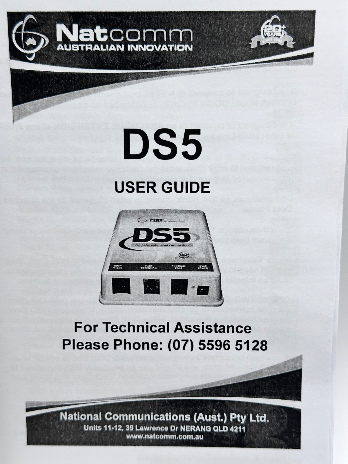 Natcomm DS5 Door Station Controller — Listed 12 V AC, 500 mA