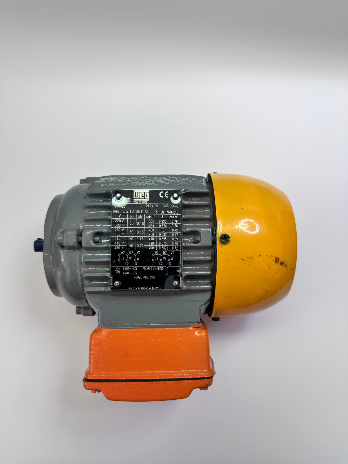 WEG K08 STD 0.18kW Three-Phase Induction Motor — Frame 63, 4-Pole