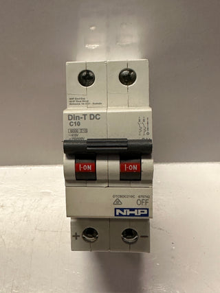 NHP DTCBDC210C DIN-T DC Miniature Circuit Breaker 2P 10A