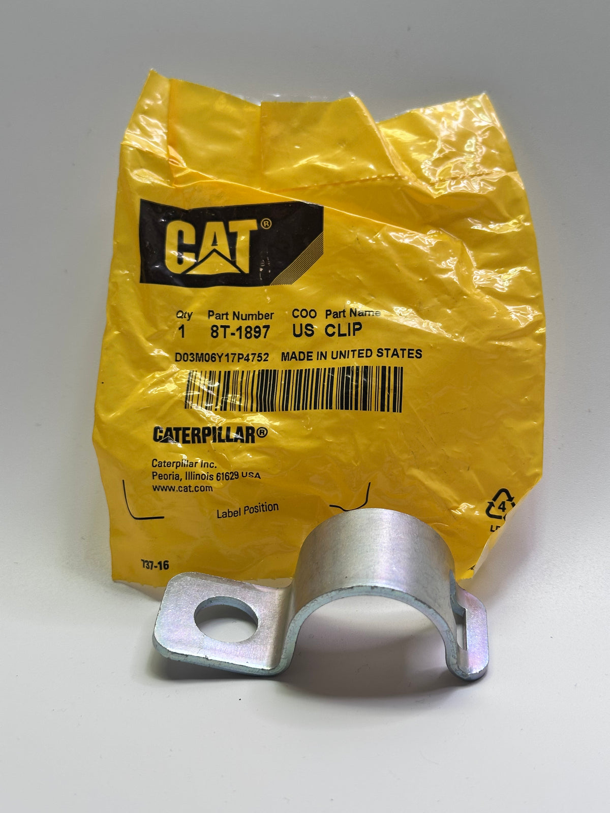 CAT 8T-1897 Genuine Single Hose Clip 30.73 mm