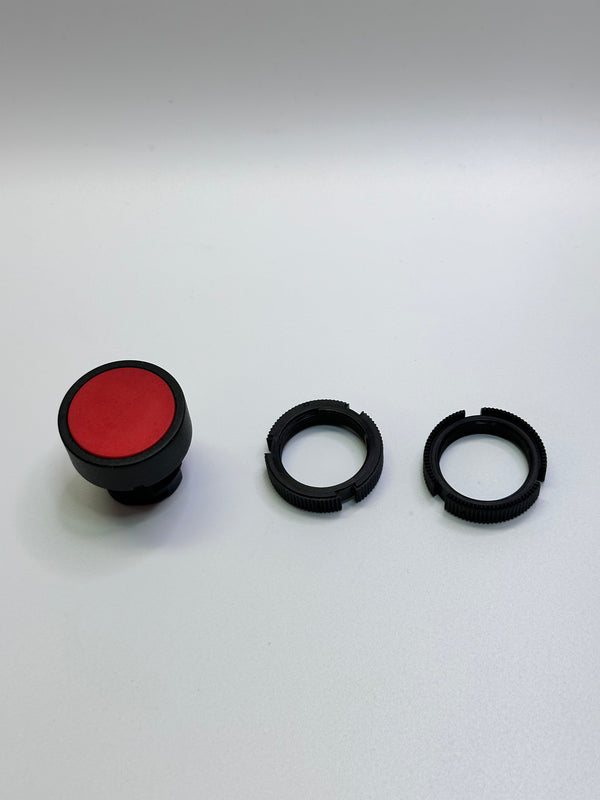ZA2BA4 Red Flush Pushbutton head Ø22 spring return unmarked