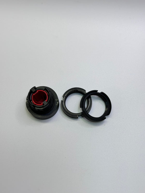 ZA2BA4 Red Flush Pushbutton head Ø22 spring return unmarked