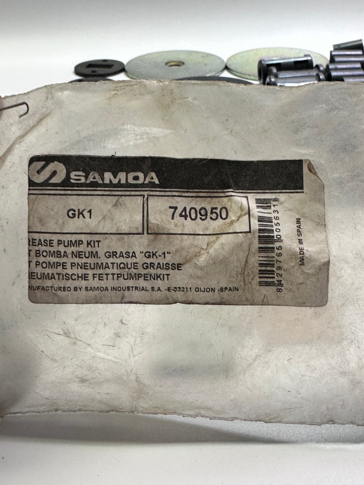 Samoa 740950 GK1 / GK-1 Grease Pump Repair Parts — Incomplete Lot