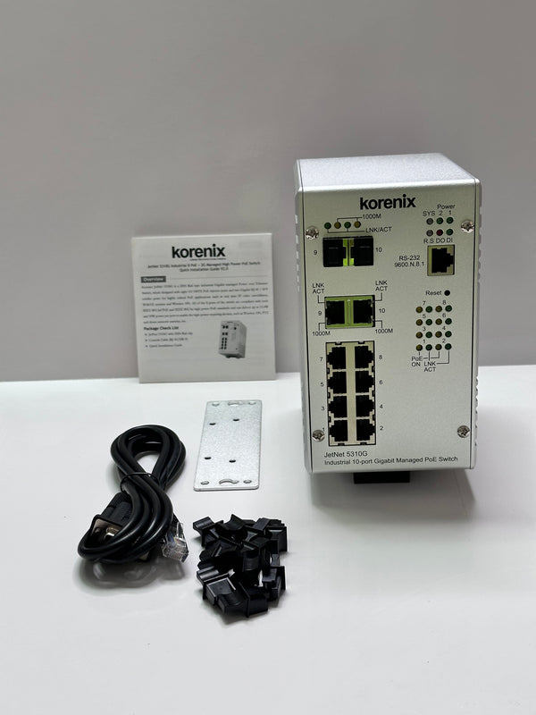 Korenix JetNet 5310G Industrial 10 Port PoE Switch
