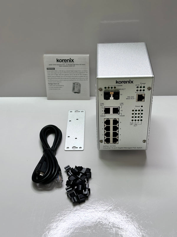 Korenix JetNet 5310G Industrial 10 Port PoE Switch