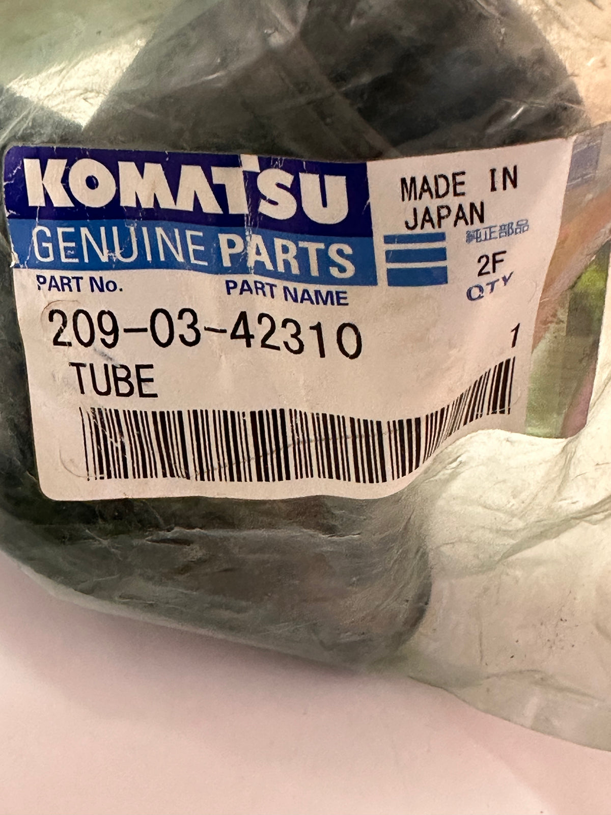 Komatsu 209-03-42310 Genuine Cooling System Tube