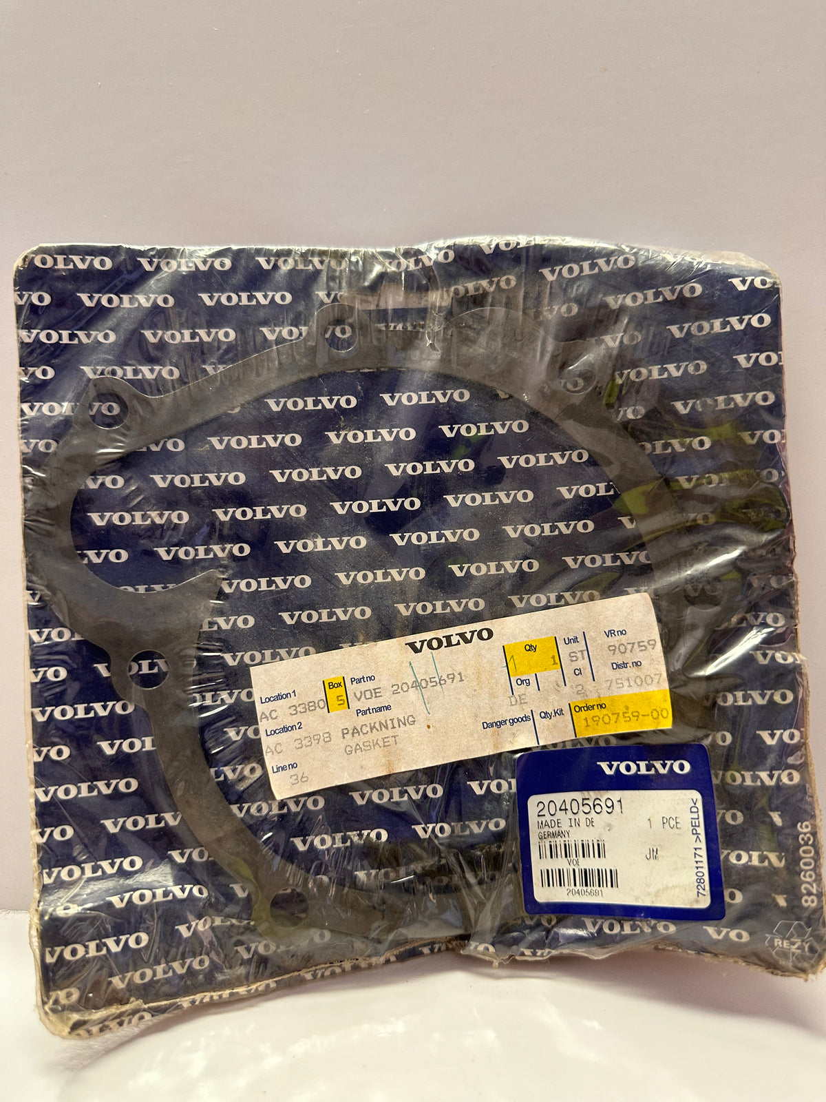 Volvo 20405691 Water Pump Gasket