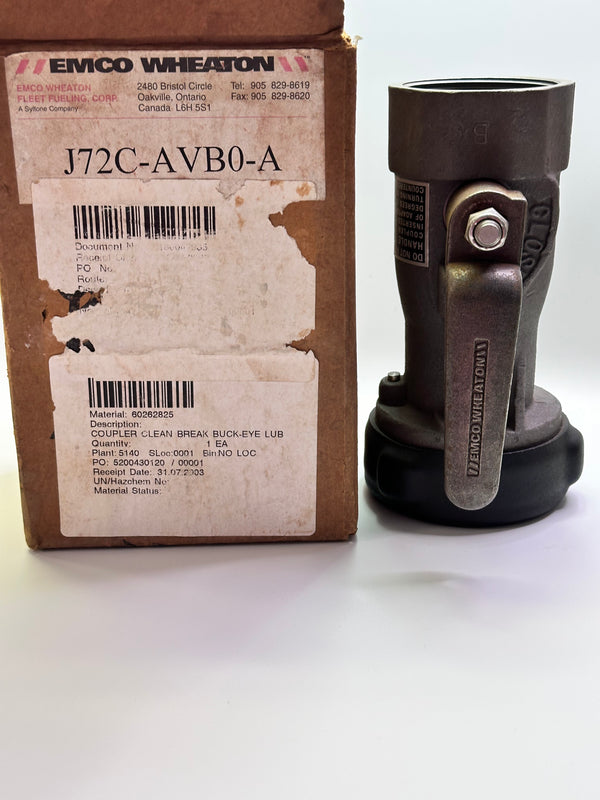 J72 Series 2" Dry Break Buck-Eye Lube Coupler - J72C-AVB0-A