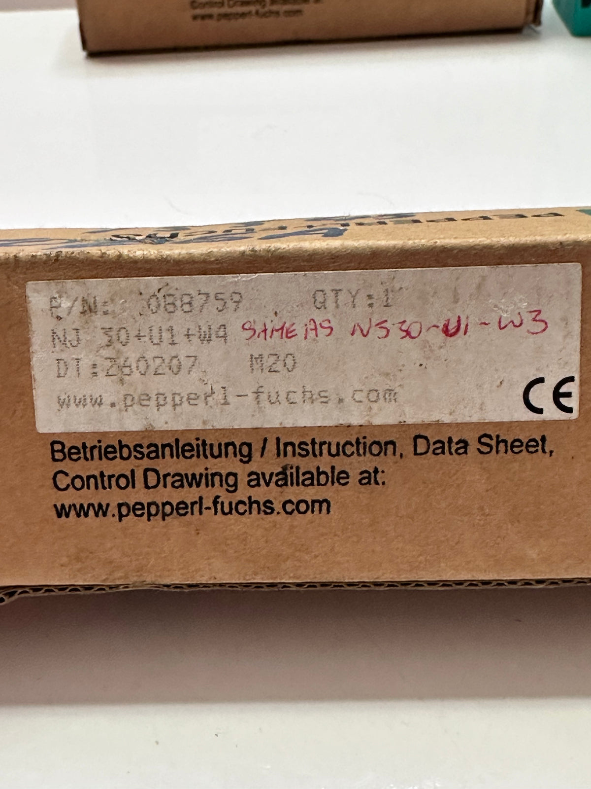 Pepperl + Fuchs NJ30+U1+W4 Inductive Sensor 088759
