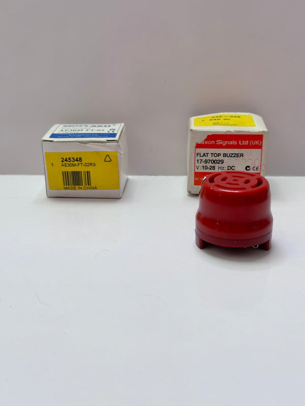 Flat Top Buzzer 245-348 24V, Red