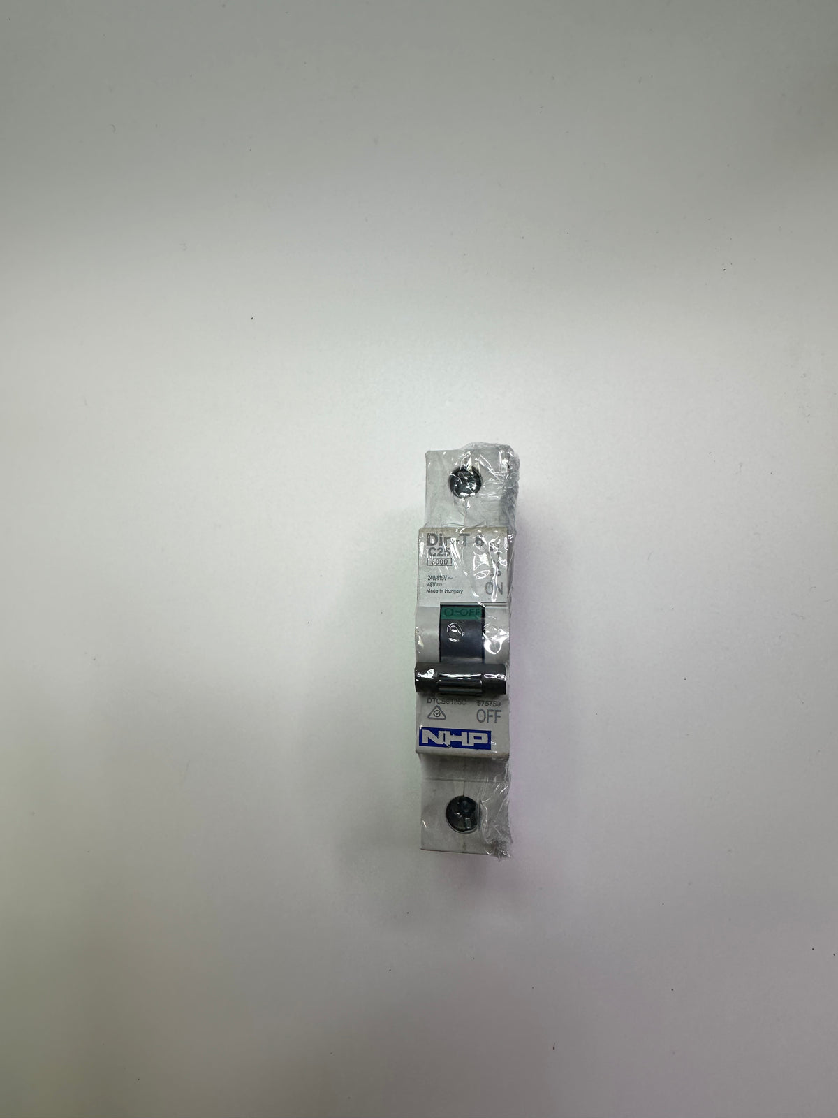 NHP DIN-T DTCB06125C 25A C-Curve 1-Pole Miniature Circuit Breaker