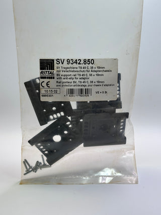 Rittal SV 9342850 SV Support Rail, TS 45C 35x10mm for OM adaptors/supports  - Bag of 5
