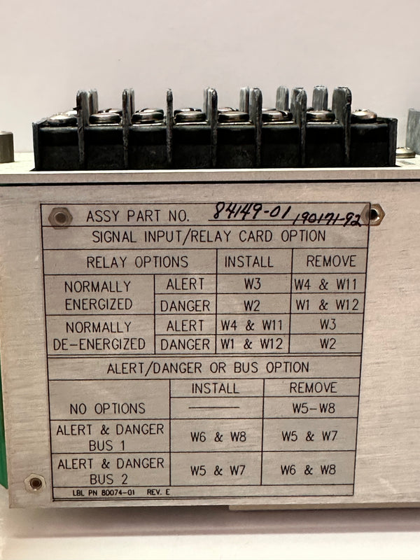Bently Nevada 84149-01 Relay Module/ XDUCR I/O Record Terminal