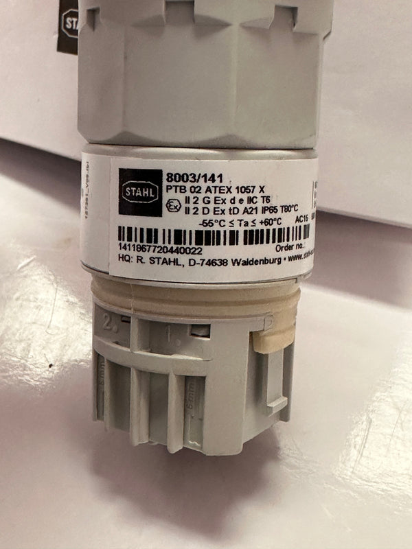 STAHL 8003/131 2 Position Control Switch for Panel Mount Series 8003