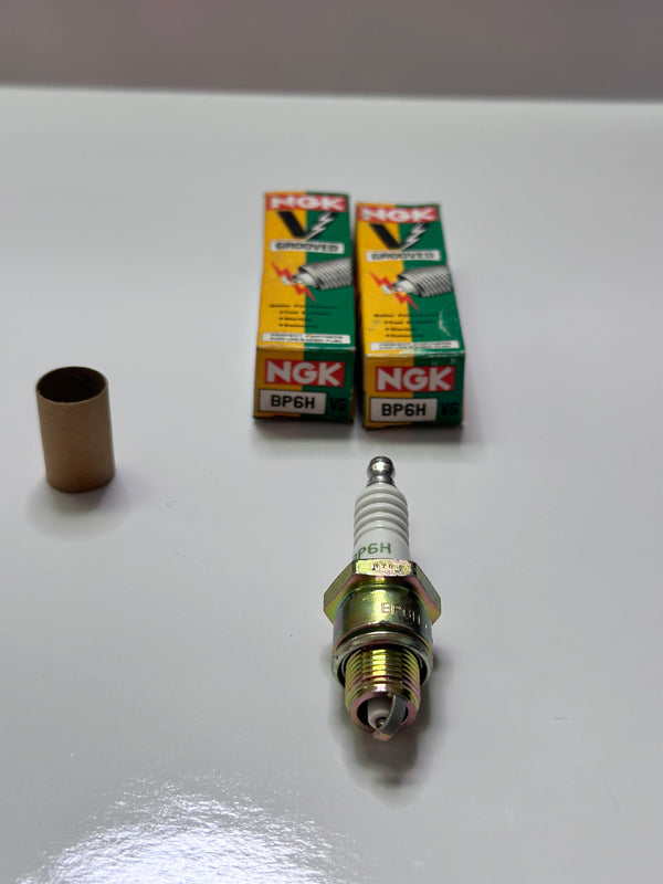 NGK BP6H V-Grooved Nickel Spark Plugs, bag of 2