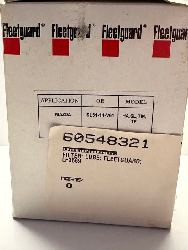 Fleetguard LF3669 Oil Filter, Spin on