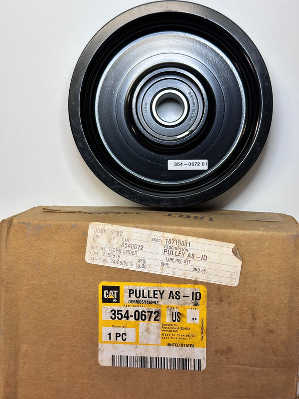 354-0672 8 Groove Idler Pulley - Genuine CAT part