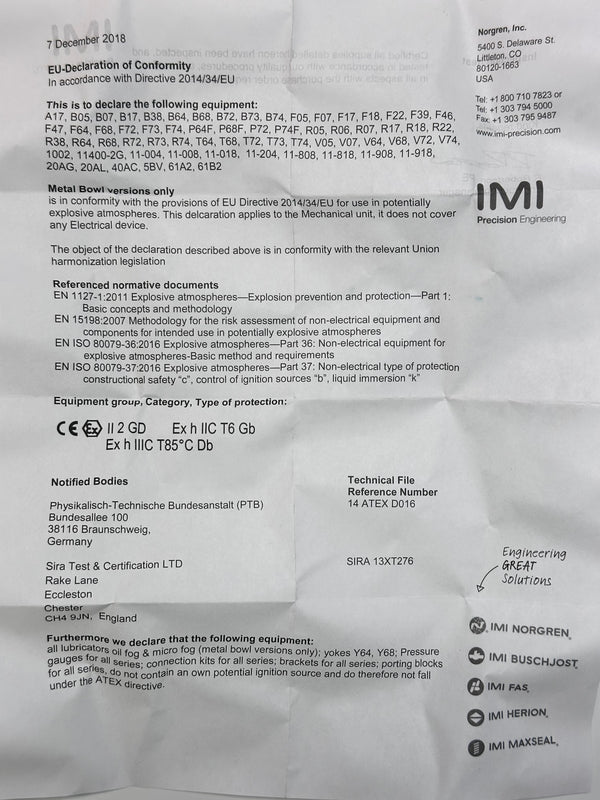 55037836 Sandvik Water Separator