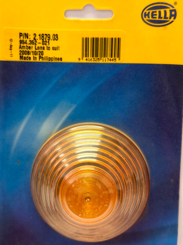 Hella 2.1879.03 Replacement Lens, Amber 954.352-021